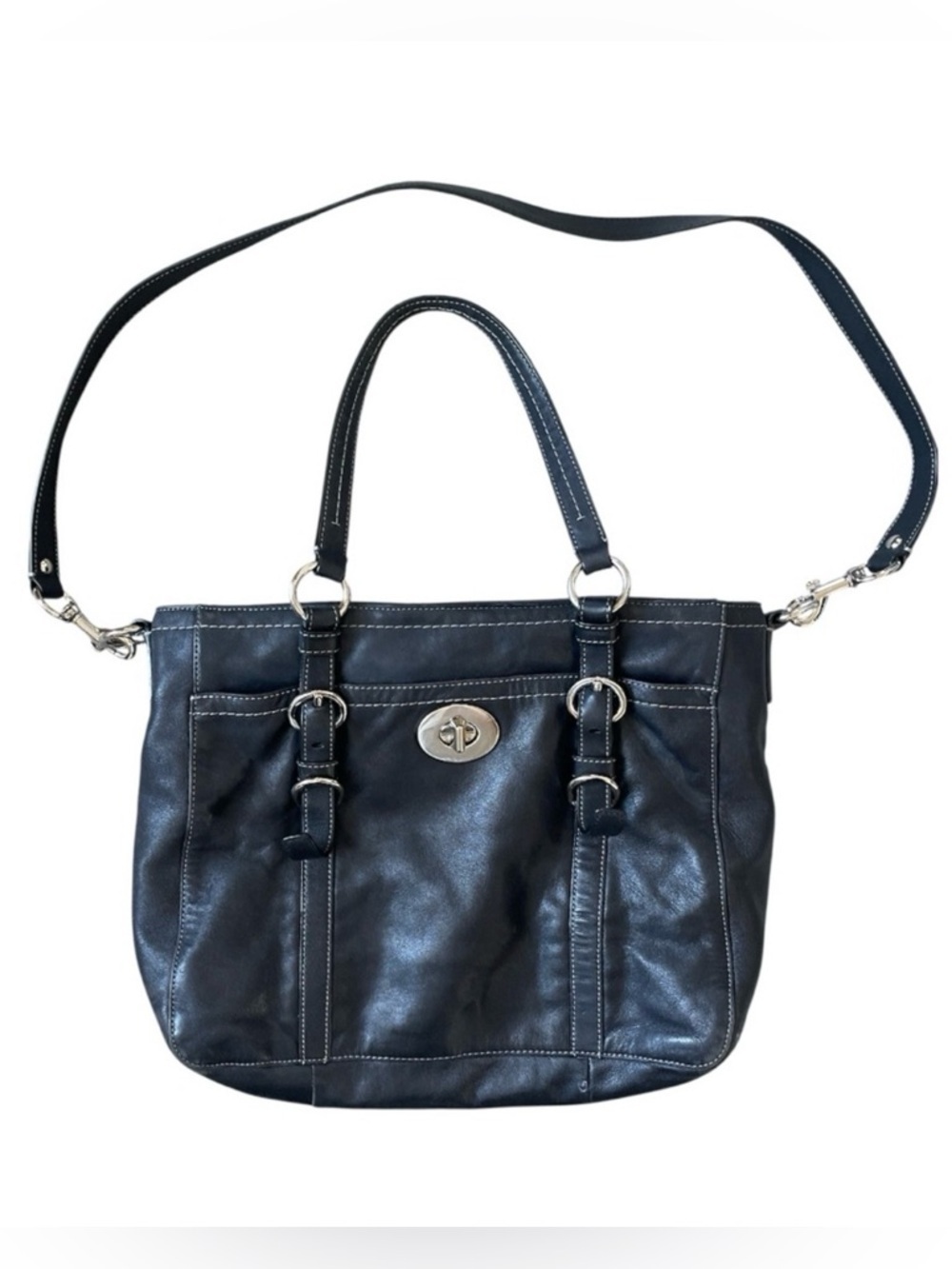 Coach Y2K Black Chelsea Leather Shoulder Bag F14015